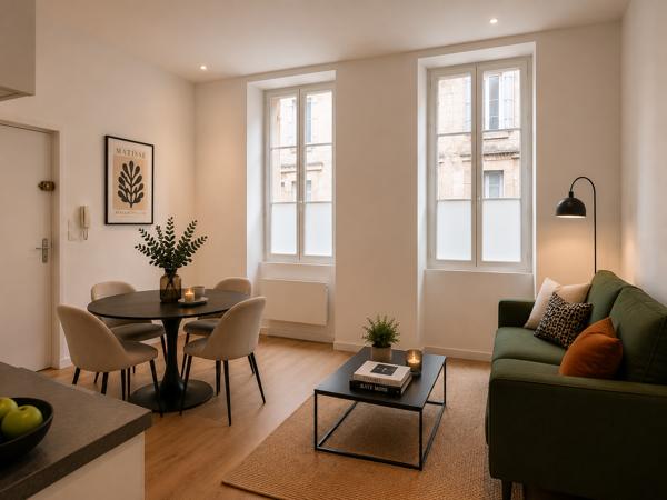 Élégant T2 rénové de 40 m² dans immeuble en pierre – À deux pas de la place Amédée Larrieu