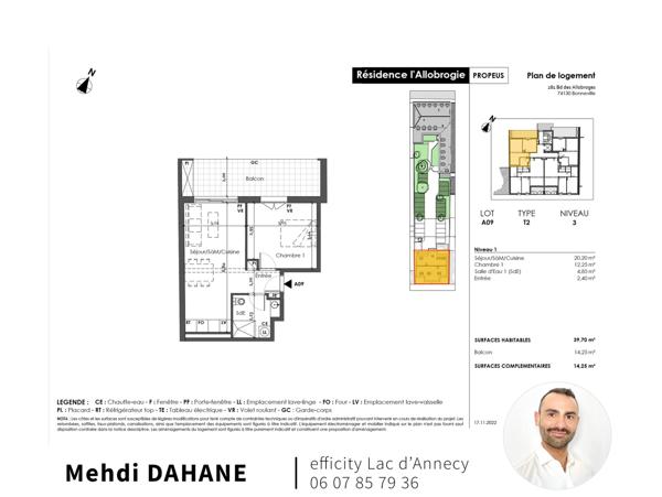 Appartement 2 pièces - 40 m²