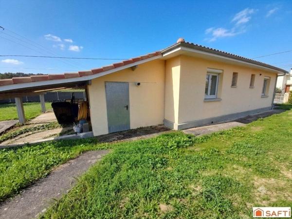 Maison de plain pied 95m2, 3 chambres, garage