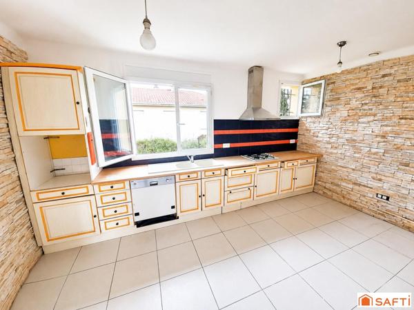 Maison de plain pied 95m2, 3 chambres, garage