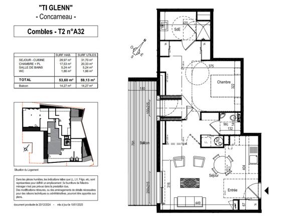 TI GLENN-32 - UN PROGRAMME NEUF AU COEUR DE CONCARNEAU - APPARTEMENT T2 53.60 M²