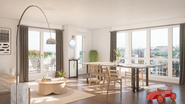 APPARTEMENT FAMILIAL DANS UNE RESIDENCE A L'ARCHITECTURE AUDACIEUSE ET ELANCEE