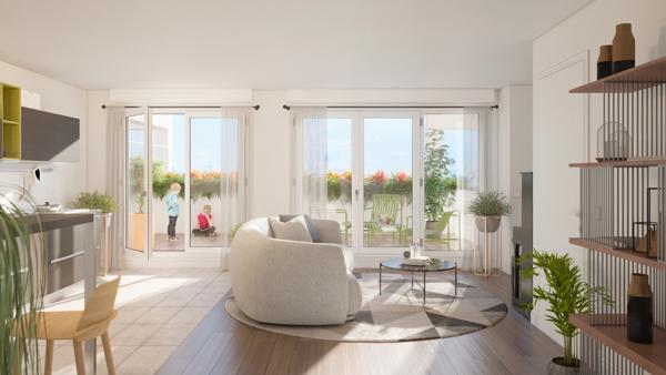 APPARTEMENT FAMILIAL DANS UNE RESIDENCE A L'ARCHITECTURE AUDACIEUSE ET ELANCEE