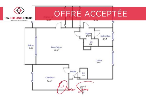 Appartement à vendre 4 pièces de 67 m²