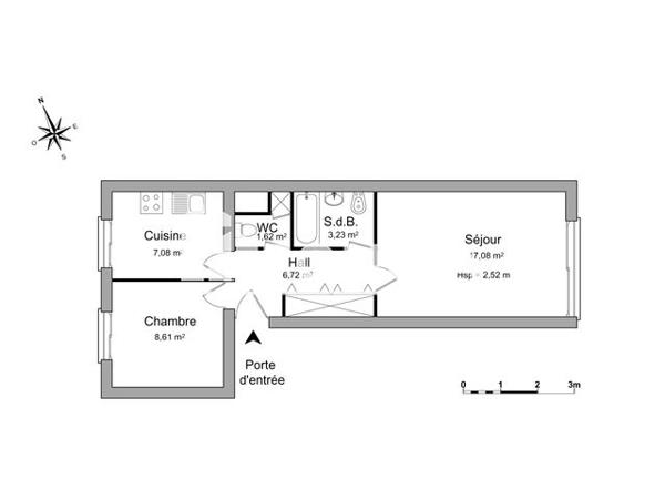 Location Appartement 2 pièces 44.34 m² - 56 AVENUE FOCH Nancy 54000