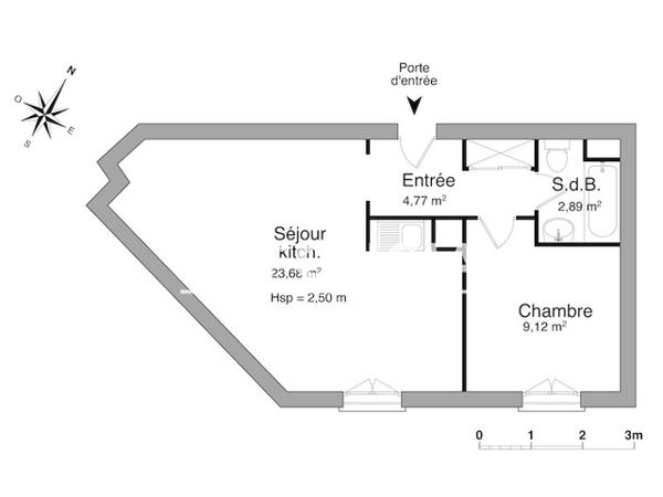 Location Appartement 2 pièces 40.82 m² - 10 RUE DES JARDINIERS Metz 57000