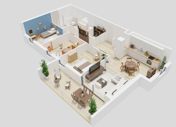 Appartement à vendre 2 pièces MONT SAINT MARTIN (54) Appt - 90m² - Terrasse 18m²