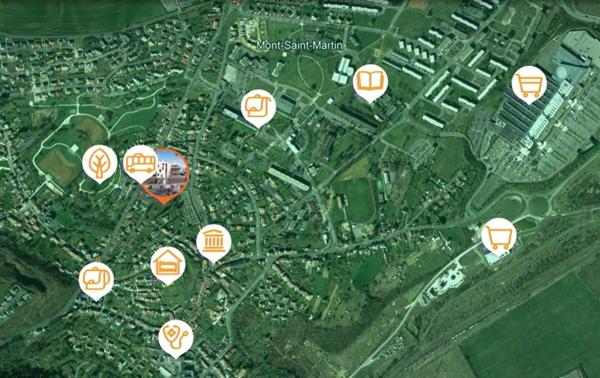 Appartement à vendre 2 pièces MONT SAINT MARTIN (54) Appt - 90m² - Terrasse 18m²