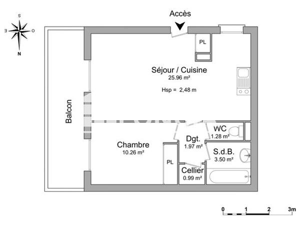 Location Appartement 2 pièces 44 m² - 17 TER AVENUE DE L'ILE MADAME Port Des Barques 17730