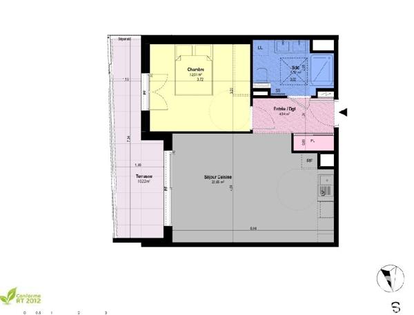 Appartement à vendre 2 pièces 45 m² Châteauneuf-Grasse