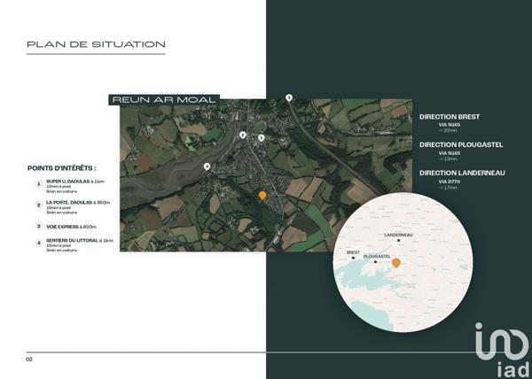 Appartement 3 pièces de 72 m² à Daoulas (29460)