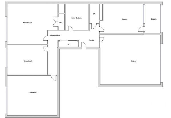 Appartement F4 à vendre  4 pièces - 73,58 m 2   CLAMART  - 92
