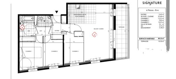 Eco Quartier. T4 3 chambres + Terrasse Poissy (78300)
