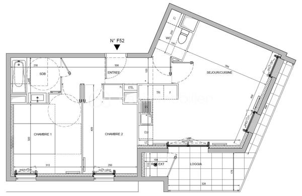Appartement de 58 m²
