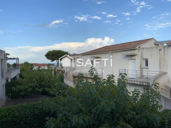 Appt T2 32m² bord de mer avec terrasse, parking privé