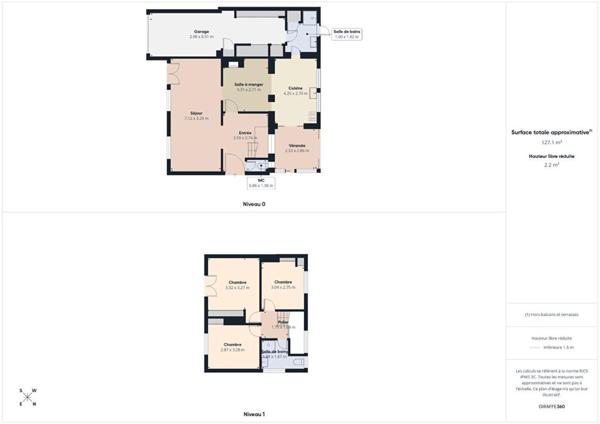 Maison de 107 m2 à Chatellerault, 3 chambres, jardin, garage