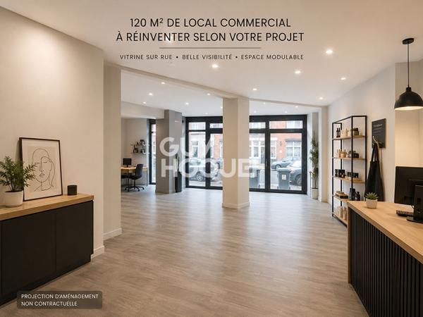 Lambersart  165 m²  Murs commerciaux + appartement  Libre d'occupation