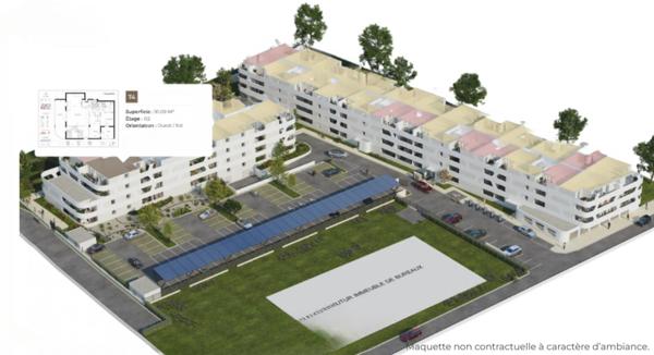 Élégant T4 de 91 m² avec terrasses Sud-Est. Prestations de qualité dans un environnement résidentiel prisé et paisible à Béziers