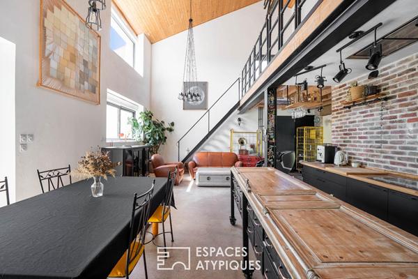 Loft de caractère à l’esthétique industrielle vintage