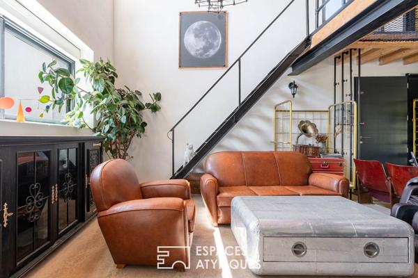 Loft de caractère à l’esthétique industrielle vintage