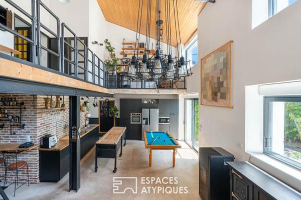 Loft de caractère à l’esthétique industrielle vintage