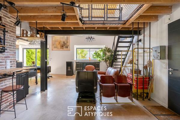 Loft de caractère à l’esthétique industrielle vintage
