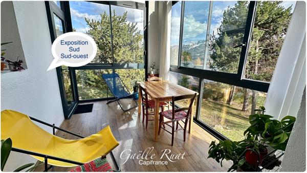 Chalet 3 faces 3 chambres sur parcelle de plus de 800 m² – Exposition sud / sud-ouest – Vue dégagée montagne