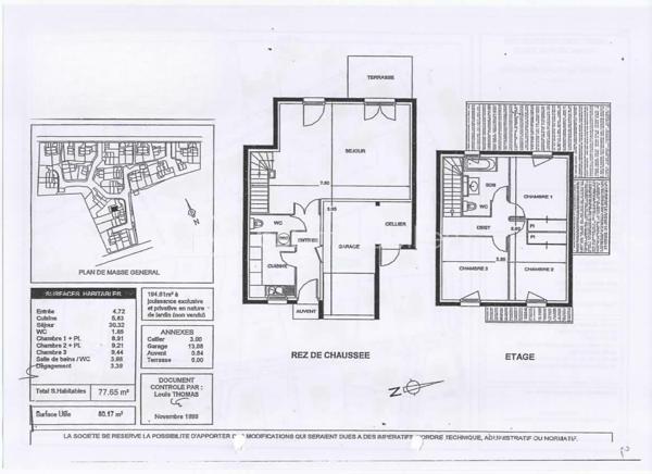 Maison familiale 3 chambres avec garage et jardin – Saint-Brevin-les-Pins

À découvrir sans tarder, cette agréable maison mitoyenne de 79 m², idéale pour une famille, un premier achat ou un investissement locatif.

Au rez-de-chaussée, vous profiterez d’une cuisine fonctionnelle, d’un WC indépendant ainsi que d’un salon-séjour lumineux, offrant un espace de vie convivial ouvert sur le jardin.

À l’étage, la maison dispose de 3 chambres, parfaites pour accueillir toute la famille, ainsi qu’une salle de bains avec WC.

À l’extérieur, vous apprécierez un terrain de 195 m², agréable, ombragé et bénéficiant de peu de vis-à-vis, idéal pour profiter des beaux jours en toute tranquillité.

Un garage complète les prestations de ce bien.

Située dans un environnement calme de Saint-Brevin-les-Pins, cette maison réunit les atouts recherchés pour une vie quotidienne agréable.

Les + :

* 79 m² habitables
* 3 chambres
* Salon-séjour lumineux
* Garage
* Jardin de 195 m²
* Peu de vis-à-vis


*Présentation du bien en semaine ET LE WEEK-END, sur rendez-vous*