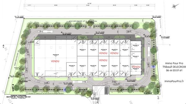 Erquinghem-Lys – 2 cellules neuves 148 m² et 171 m² | Showroom / Bureau / Services | À vendre
