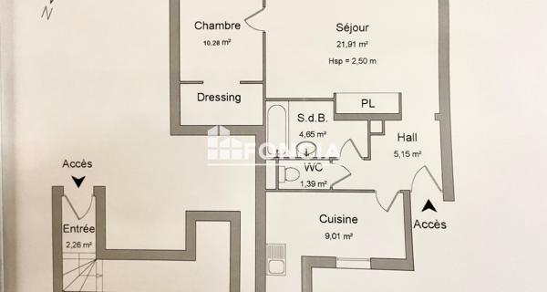 À vendre Appartement 2 pièces 54.65 m² - Le Plessis-robinson 92350