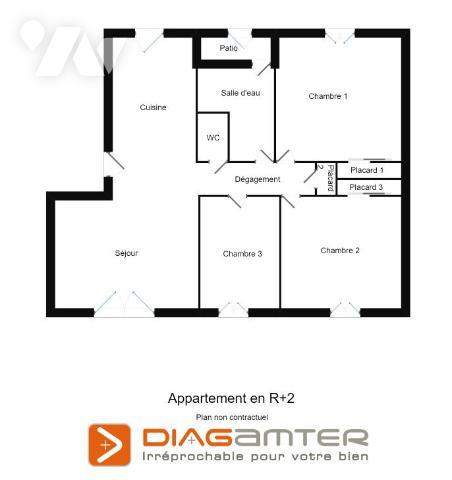 2311 - MORLAIX - APPARTEMENT TROIS CHAMBRES - GARAGE ET CAVE