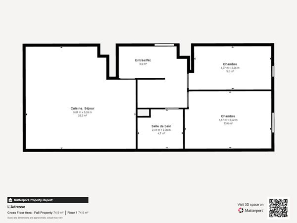 Appartement VILLEMOISSON-SUR-ORGE 3 pièces 67.53 m²