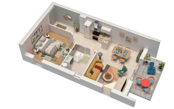 LE CONQUET - Appartement T2 45.02m² (A 102)