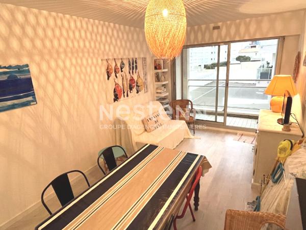 Appartement Les Sables D Olonne Les Présidents 1 pièce 32 m² terrasse vue latérale mer