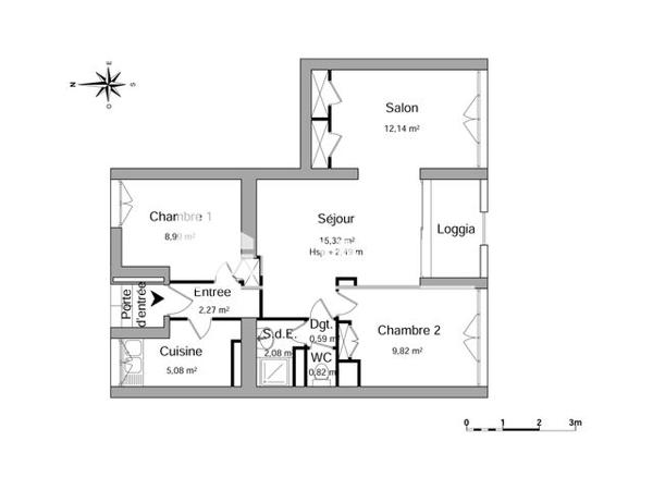 Location Appartement 4 pièces 57.11 m² - 6 RUE CARNAVALET MAGALONE Marseille 13009