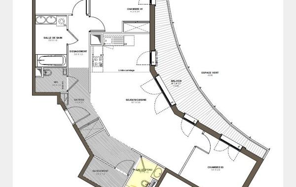 Vente Appartement P4 4P 90m2 - 14m2 balcon - parking neuf Versailles   