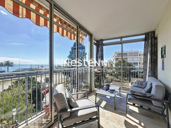 Golfe Juan - Vue mer - 3P - 106m² - Centre ville - Véranda - Sud - (Loi carrez 81m²) - Garage en SUS