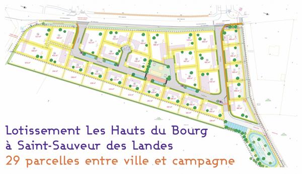 Saint-Sauveur-des-Landes (35133) Terrains constructibles de 309 à 677 m2