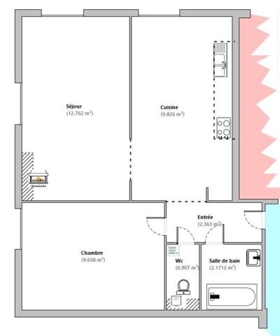 Appartement
         2 pièces
        - 38 m² Exclusivité 114 000 € *