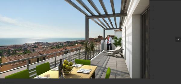 T2 RDC avec terrasse et parking Saint Pierre la Mer