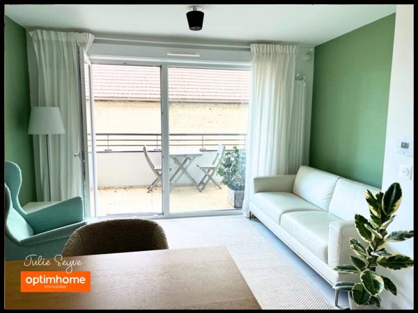 Location meublée T2 – 38 m² + terrasse + Cave + Parking – Centre-ville de Cessy