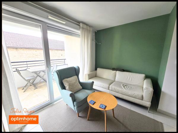 Location meublée T2 – 38 m² + terrasse + Cave + Parking – Centre-ville de Cessy