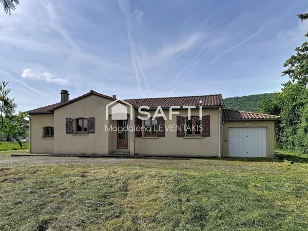 Maison de plain-pied – 3 chambres – Double garage – Environnement calme