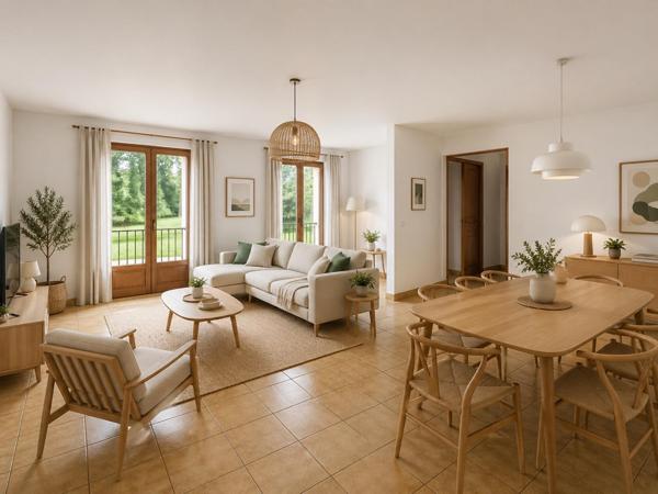 Maison de plain-pied – 3 chambres – Double garage – Environnement calme