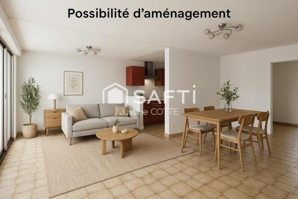 34 200 Sète – T4 traversant avec loggia, balcon et parking