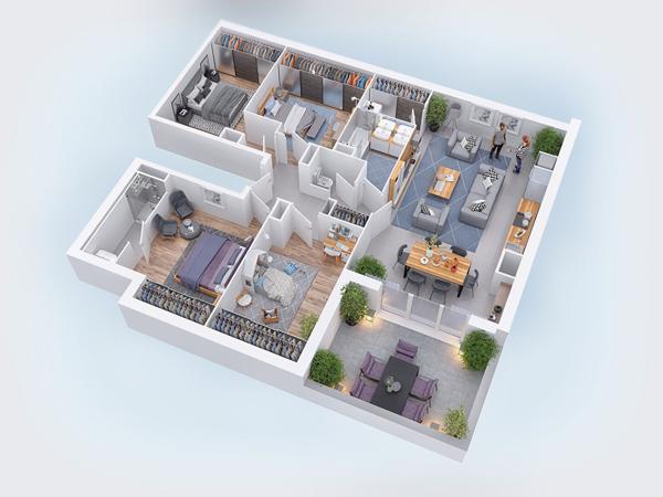 Appartement L'union 5 pièces 112m² + 15m² de Terrasse !