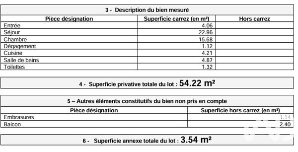 Appartement à vendre 2 pièces 54,22 m² Paris 4