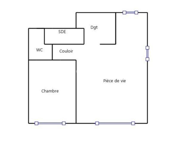 Appartement 2 pièces - 41 m² Exclusivité efficity