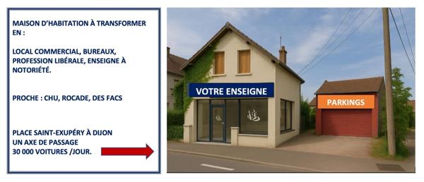 Local/bureau à vendre DIJON CAP NORD-Quartier Maladière / Place Saint-Exupéry
