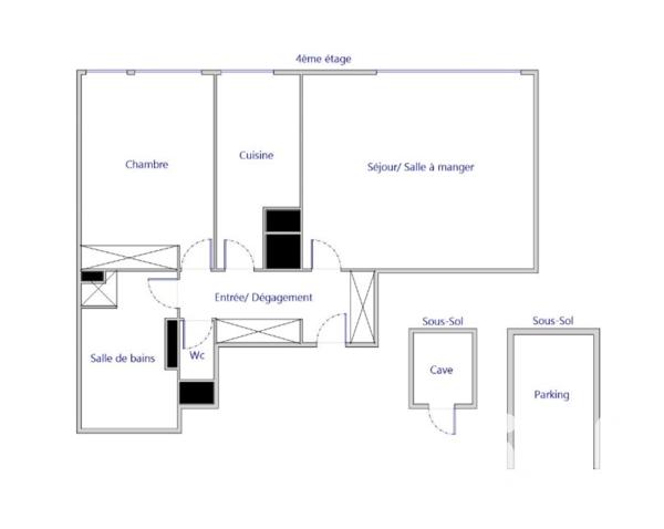Appartement à vendre 2 pièces 51 m² Paris 14